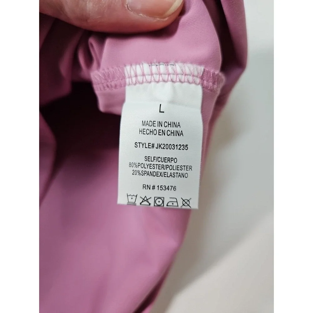 Sincerely‎ Jules Woman's Lilac Short Sleeve Activewear Top Size Large - NWT